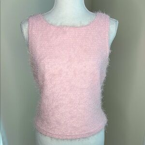 Byer Too! Pink Fuzzy Sleeveless Top. Size 11. Y2K